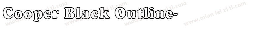 Cooper Black Outline字体转换